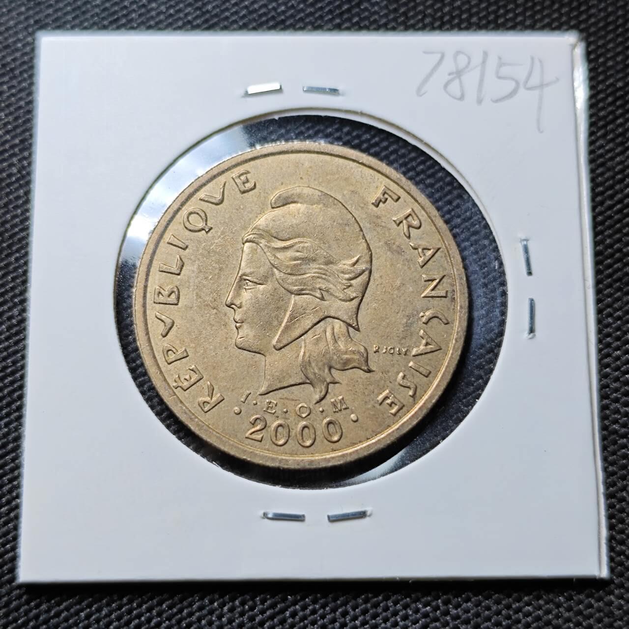 KK钱币收藏小铺 第378期  2月预留时间 周末发货  2000法属新喀里多尼亚100法郎