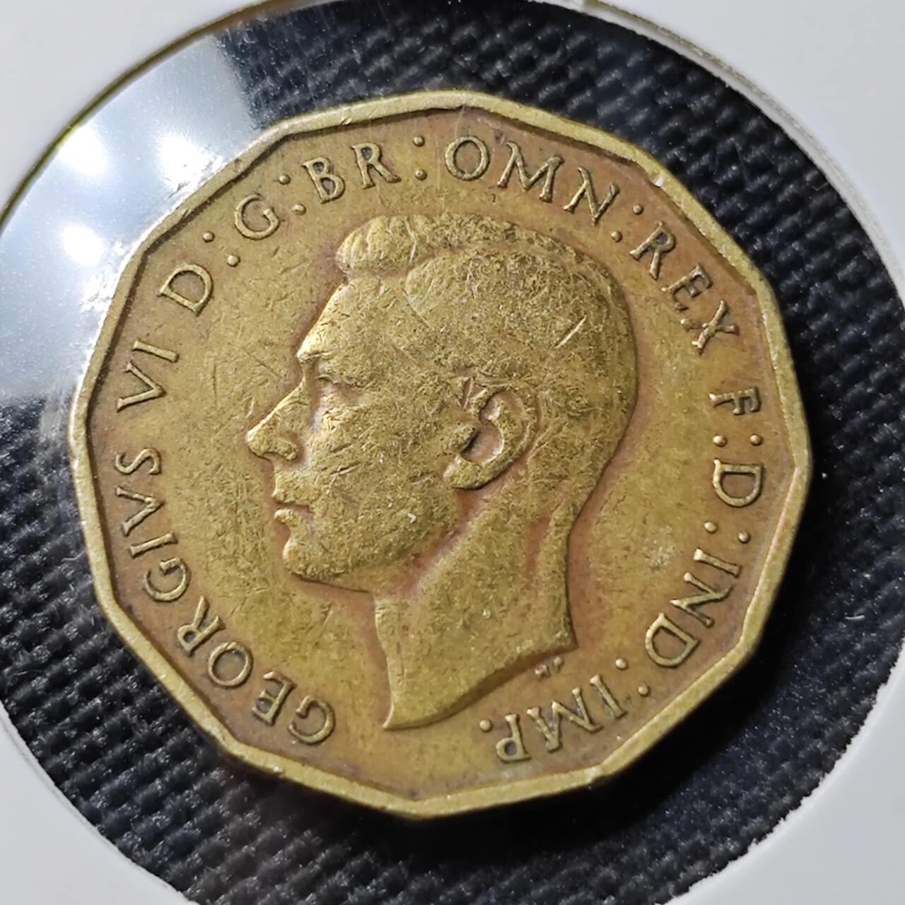 KK钱币收藏小铺 第378期  2月预留时间 周末发货 1940 英国3便士铜币