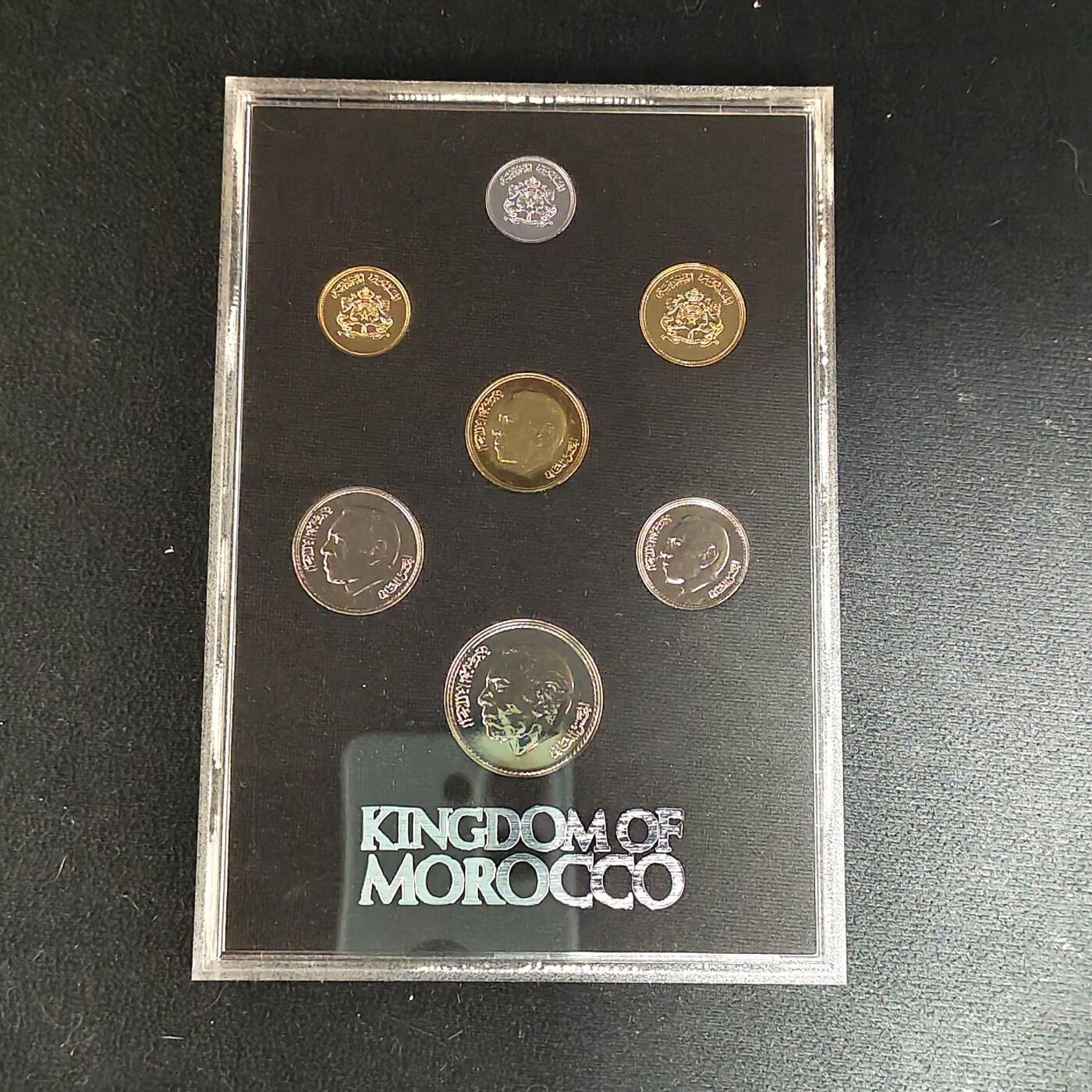 【全场包邮】纯粹捡漏拍485场（免费代拍第22场） 摩洛哥1974-1975年官方发行皇家厂经典信封装类精制套币-MS2