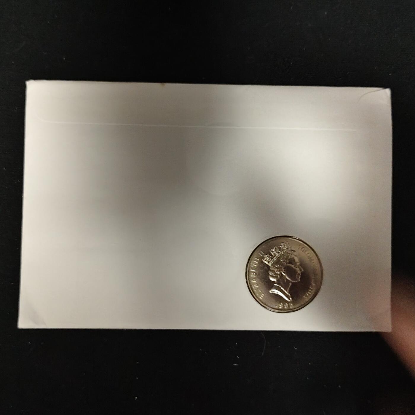 【全场包邮】纯粹捡漏拍485场（免费代拍第22场） 【邮币封】所罗门群岛1995年5元二战太平洋战争结束五十周年克朗型纪念币邮币封