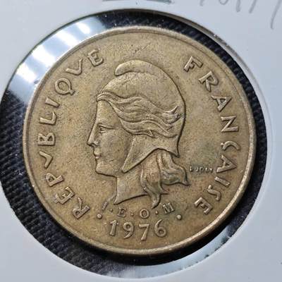 KK钱币收藏小铺 第378期  2月预留时间 周末发货 -  1976法属新喀里多尼亚100法郎