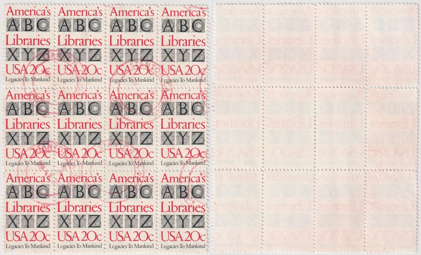 洪涛臻品批发群 精选邮票限时拍卖第1194期  美国图书馆邮票1全 12套 信销好品