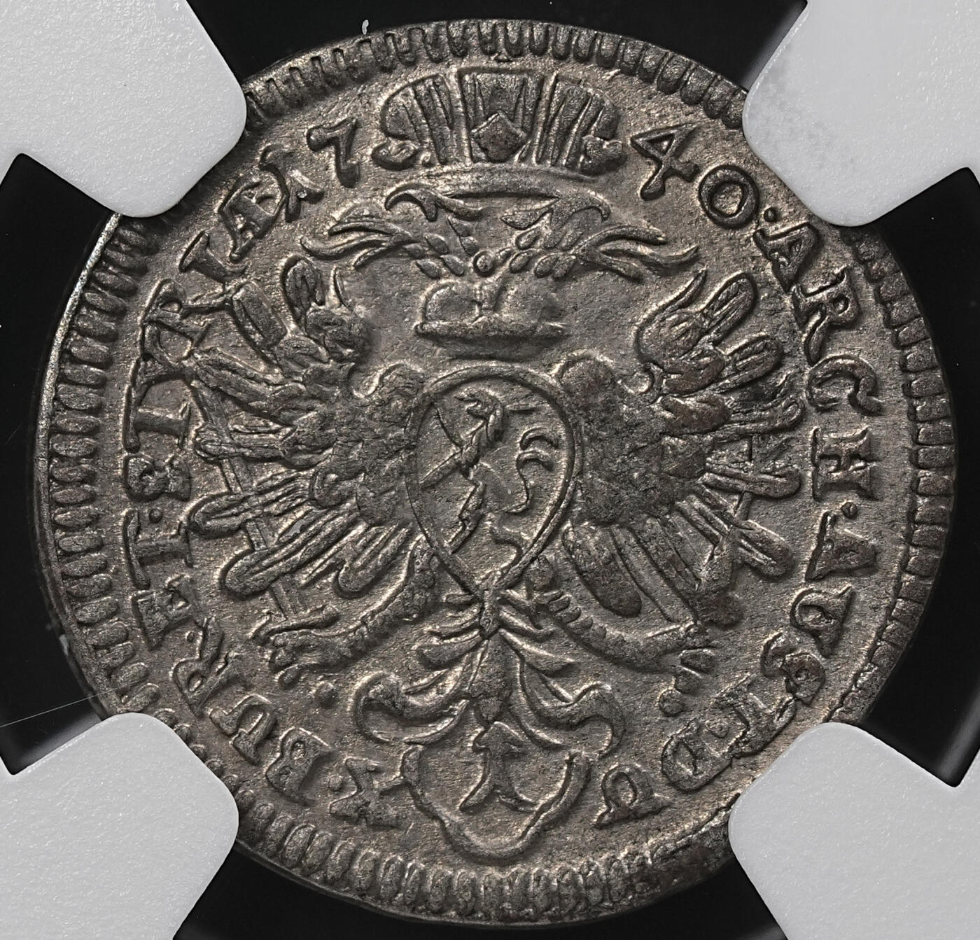 修遠堂世界钱币第九十七期 NGC AU55 1740年神罗-波西米亚3克鲁泽银币