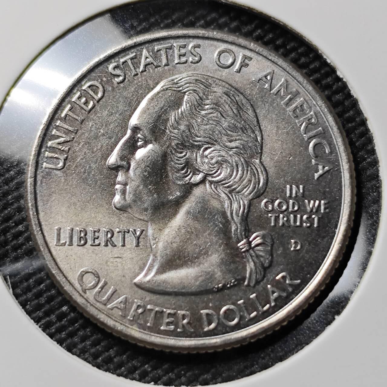 KK钱币收藏小铺 第378期  2月预留时间 周末发货 美国25分纪念币 好品 