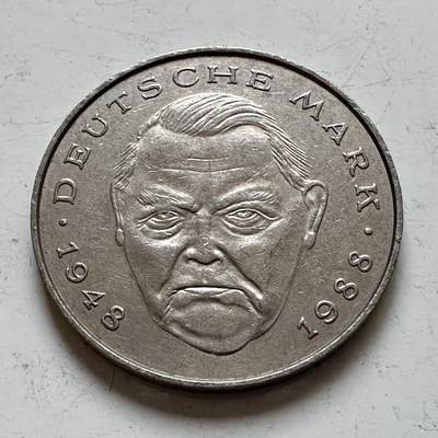 🌹外币初藏🌹🐯2025年第140场  每周二四六晚8️⃣点 接代拍 - 德国1989年J版 2马克 德国前总理艾哈德