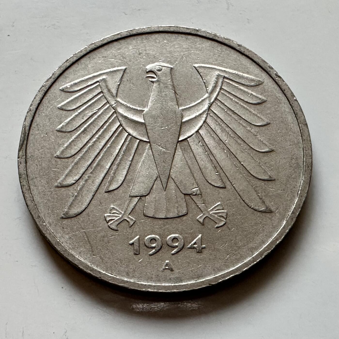 🌹外币初藏🌹🐯2025年第140场  每周二四六晚8️⃣点 接代拍 德国1994年A版5马克