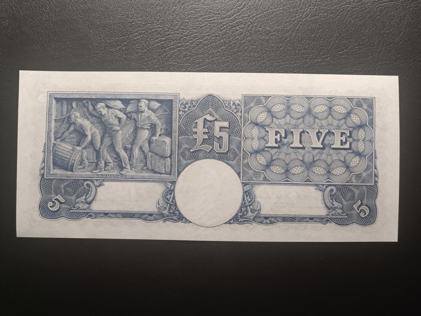 2025十二月第三期，总208期 澳大利亚1949年5镑UNC，稀有的“澳大利亚联邦”抬头品种，乔治六世国王和力工扛大包浮雕