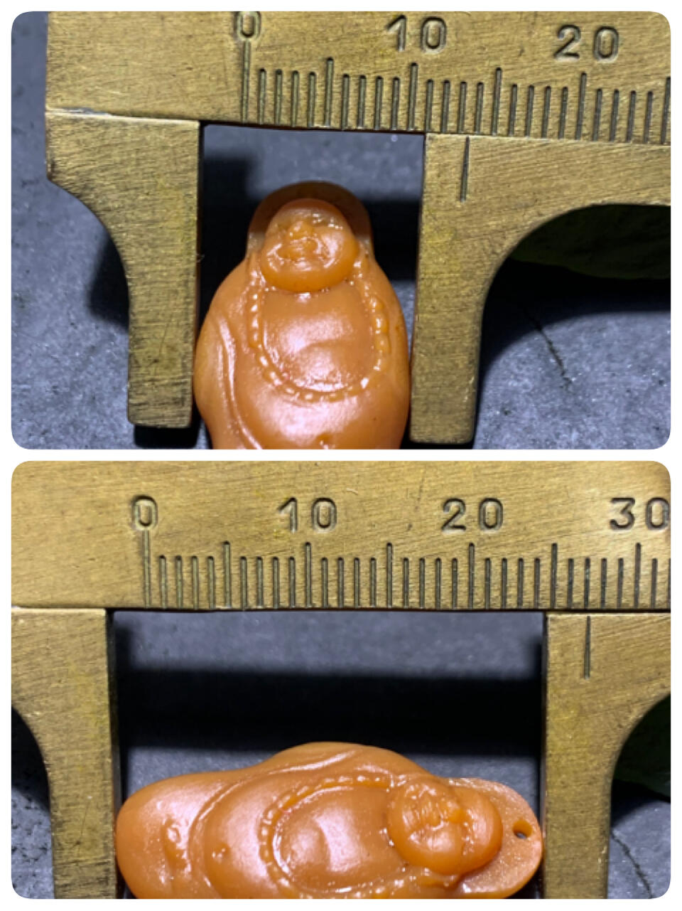 精美亚光冻料战国红玛瑙手工雕刻弥勒佛吊坠一颗！，