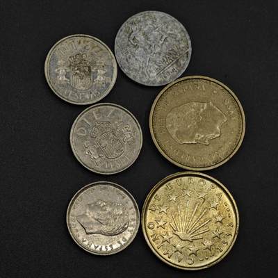 【淘币小摊】实时拍第八百二十五拍   散币场   满百包邮可预留二周 每周一统一发货   - 西班牙10-100比赛塔6枚