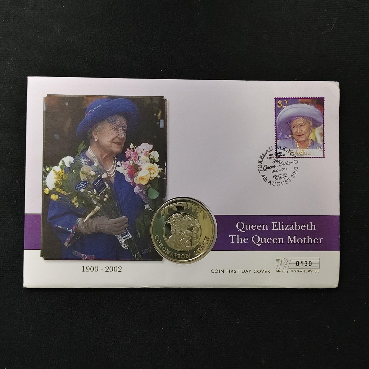 【全场包邮】纯粹捡漏拍485场（免费代拍第22场） 【邮币封】福克兰群岛2002年50便士女王登基五十周年克朗型纪念币邮币封