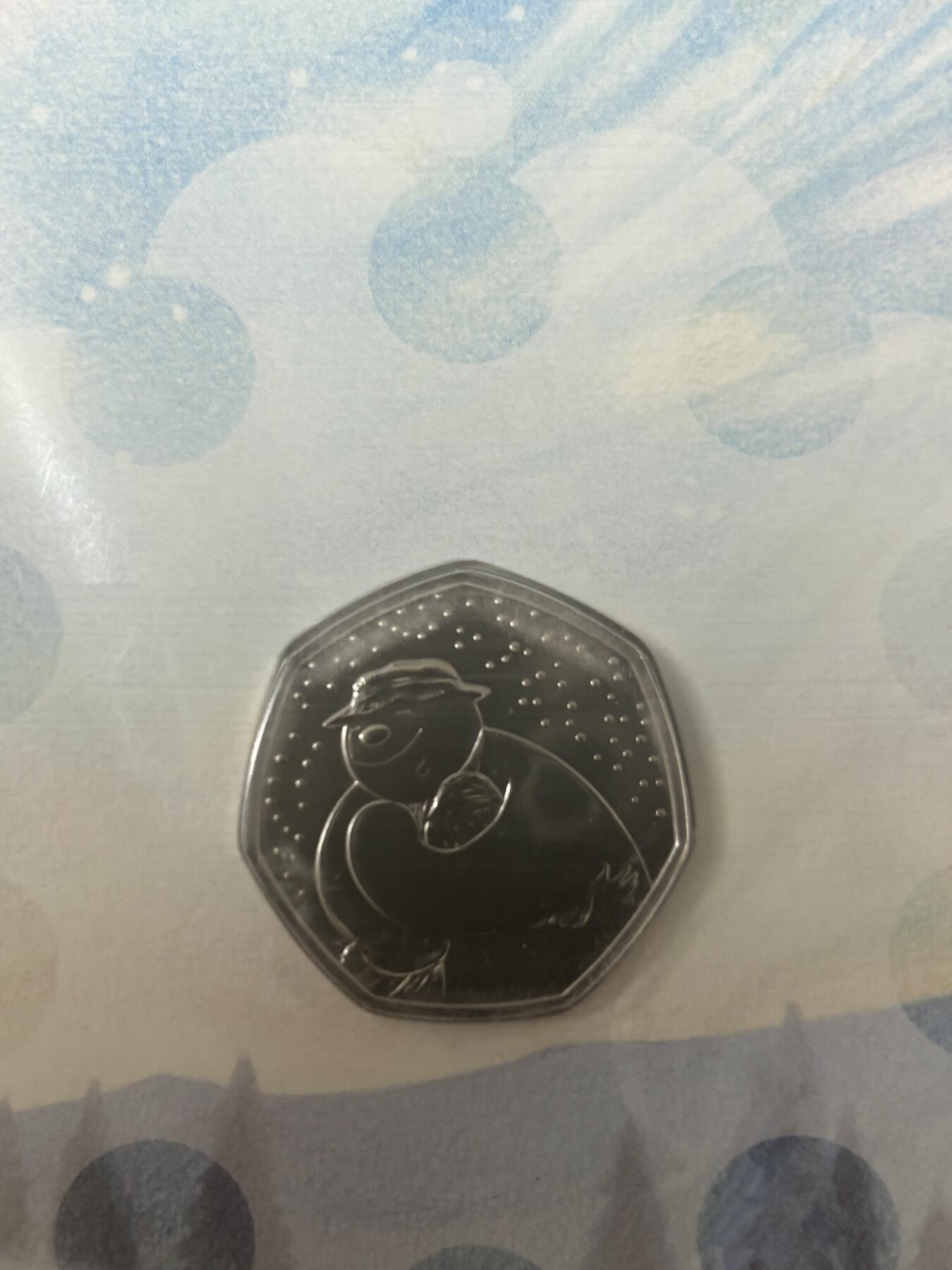 第185期拍卖 卡装英国2020年《雪人》的故事诞生40周年铜镍纪念币