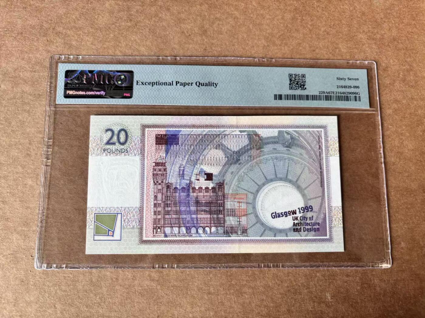 【Blue Auction】世界纸币精拍第761期——18级TOP拍卖/信誉/品质/专业/高效💫 苏格兰 2000年10镑 PMG67EPQ 