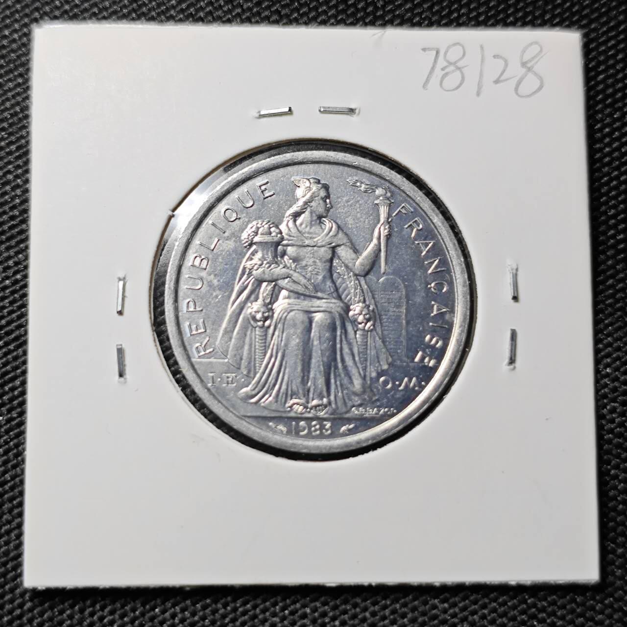 KK钱币收藏小铺 第378期  2月预留时间 周末发货  1983法属新喀里多尼亚2法郎