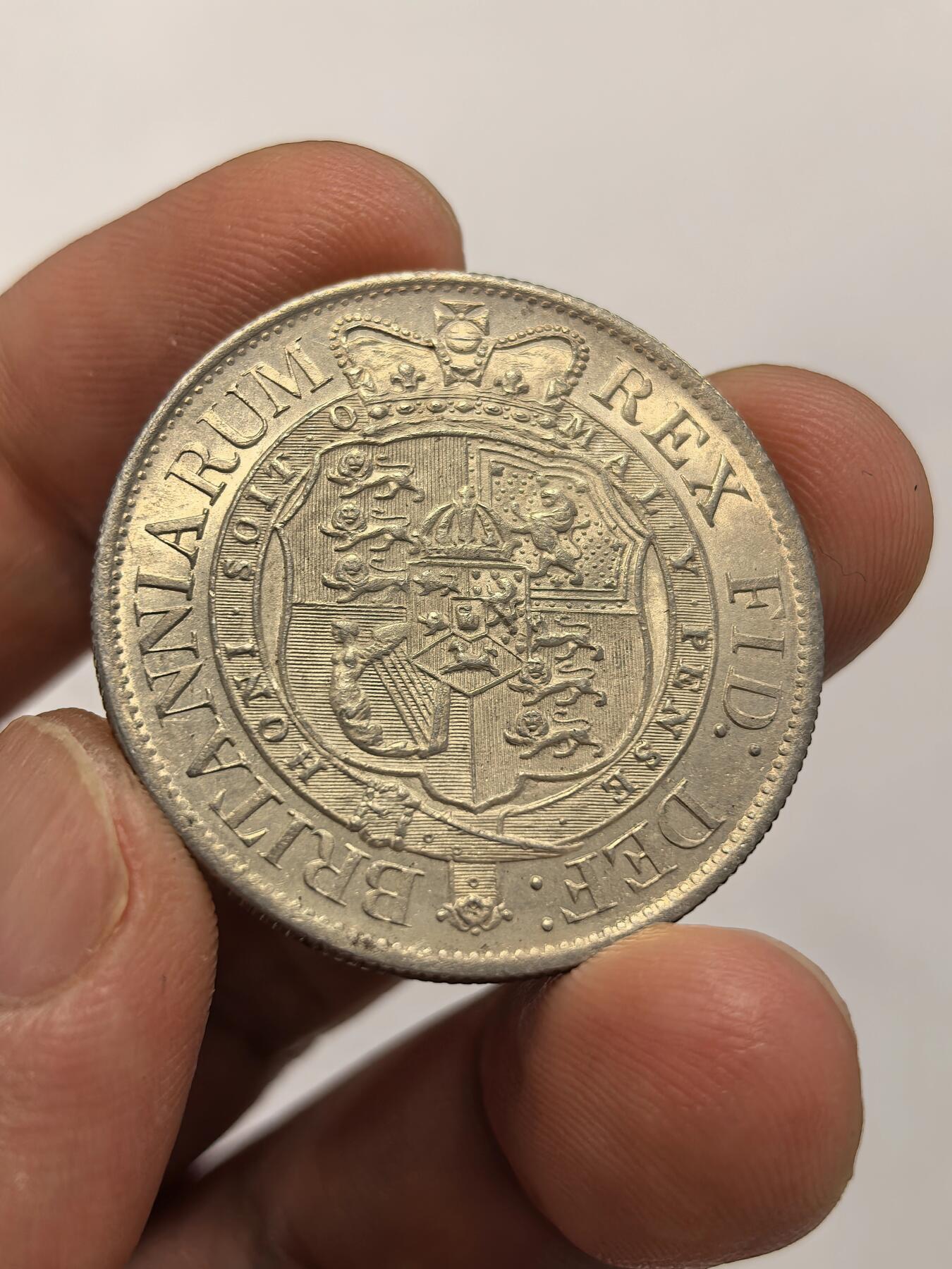 博洋堂世界钱币拍卖第151期（全场包邮） 英国1817年乔治三世半克朗银币 UNC味道币