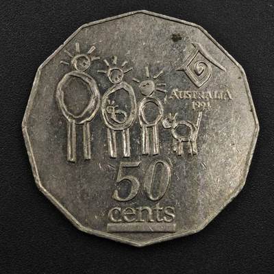 【淘币小摊】实时拍第八百二十五拍   散币场   满百包邮可预留二周 每周一统一发货   - 澳大利亚1994年50分纪念币