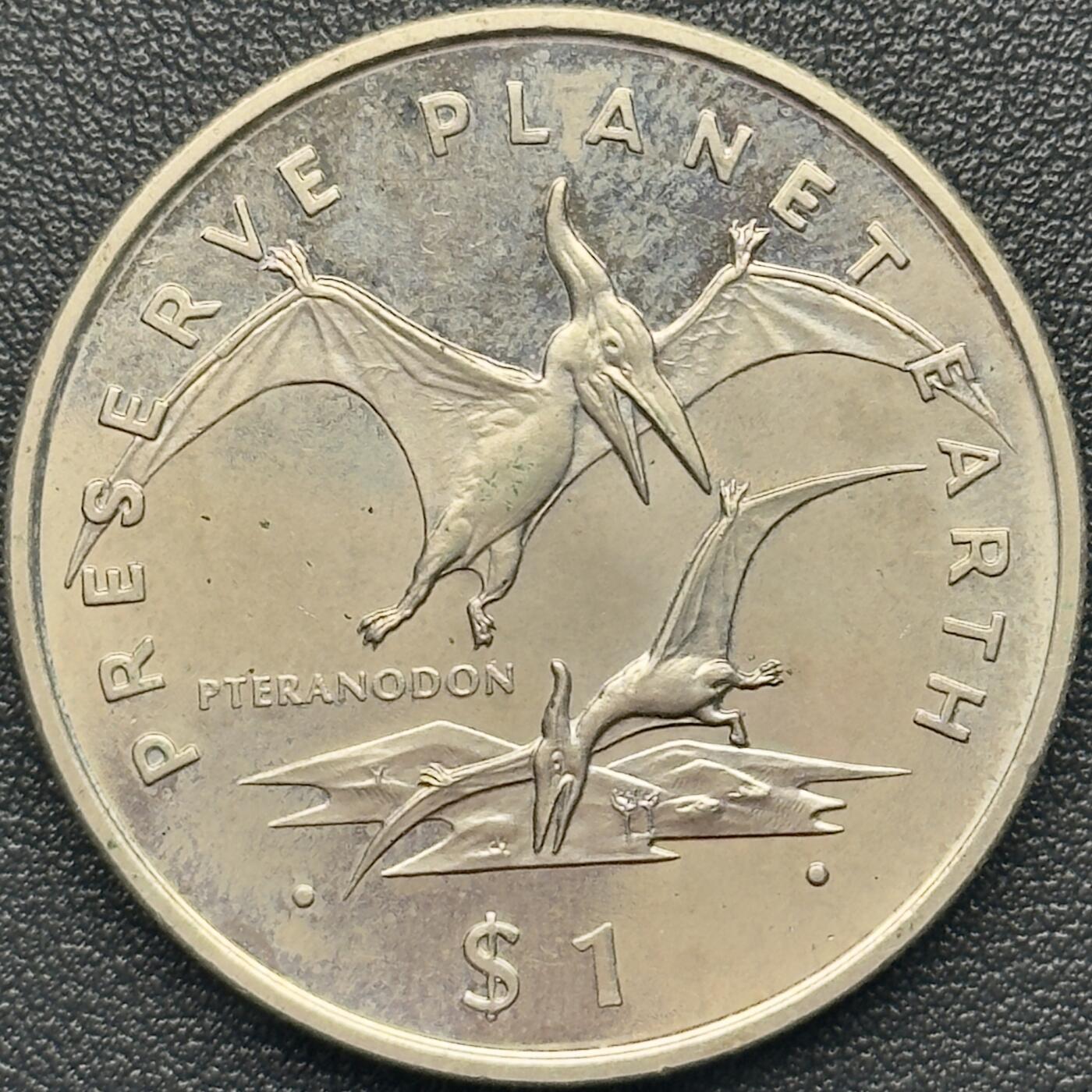 ＜小葵钱铺＞第67期·克朗币·银币场·满200包邮，不寄存·12月15日发货 厄立特里亚1993年保护地球·翼手龙1元克朗型纪念币