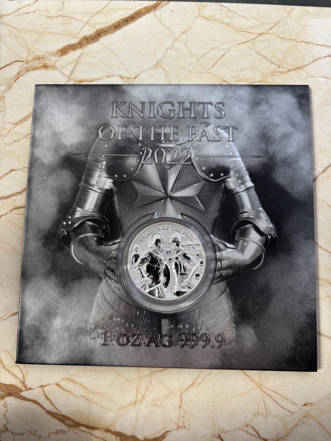 第185期拍卖 卡装马耳他2022年过去的骑士团和奥斯曼士兵1盎司银币，999银，发行15000枚