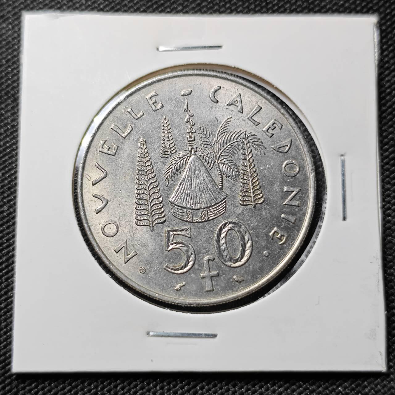 KK钱币收藏小铺 第378期  2月预留时间 周末发货  法属新喀里多尼亚50法郎