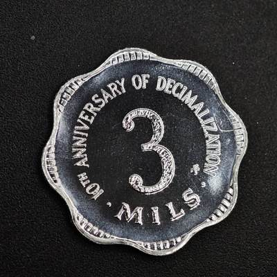 【淘币小摊】实时拍第八百二十六拍   散币场   满百包邮可预留二周 每周一统一发货   - 马耳他1982年十进制10周年3米尔精制铝币