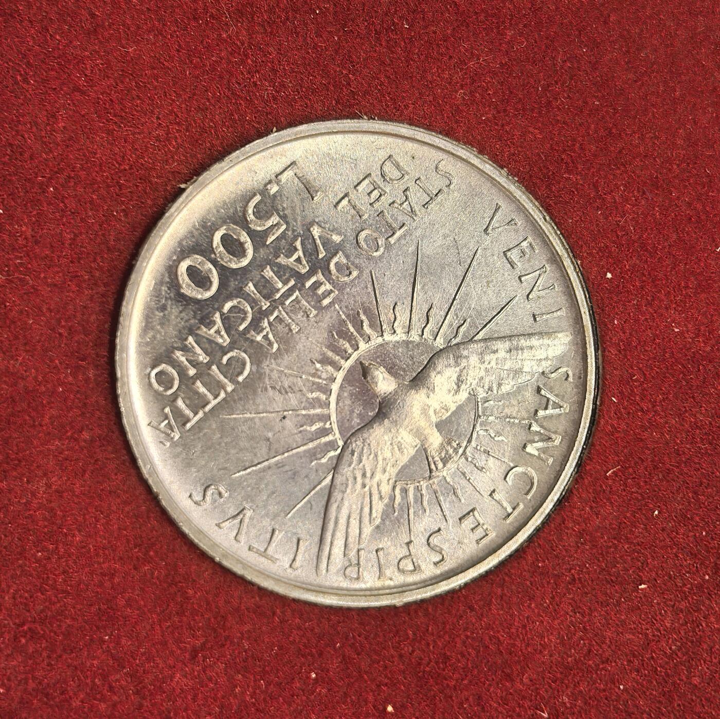 博洋堂世界钱币拍卖第151期（全场包邮） 梵蒂冈教皇缺位500里拉银币，原封装