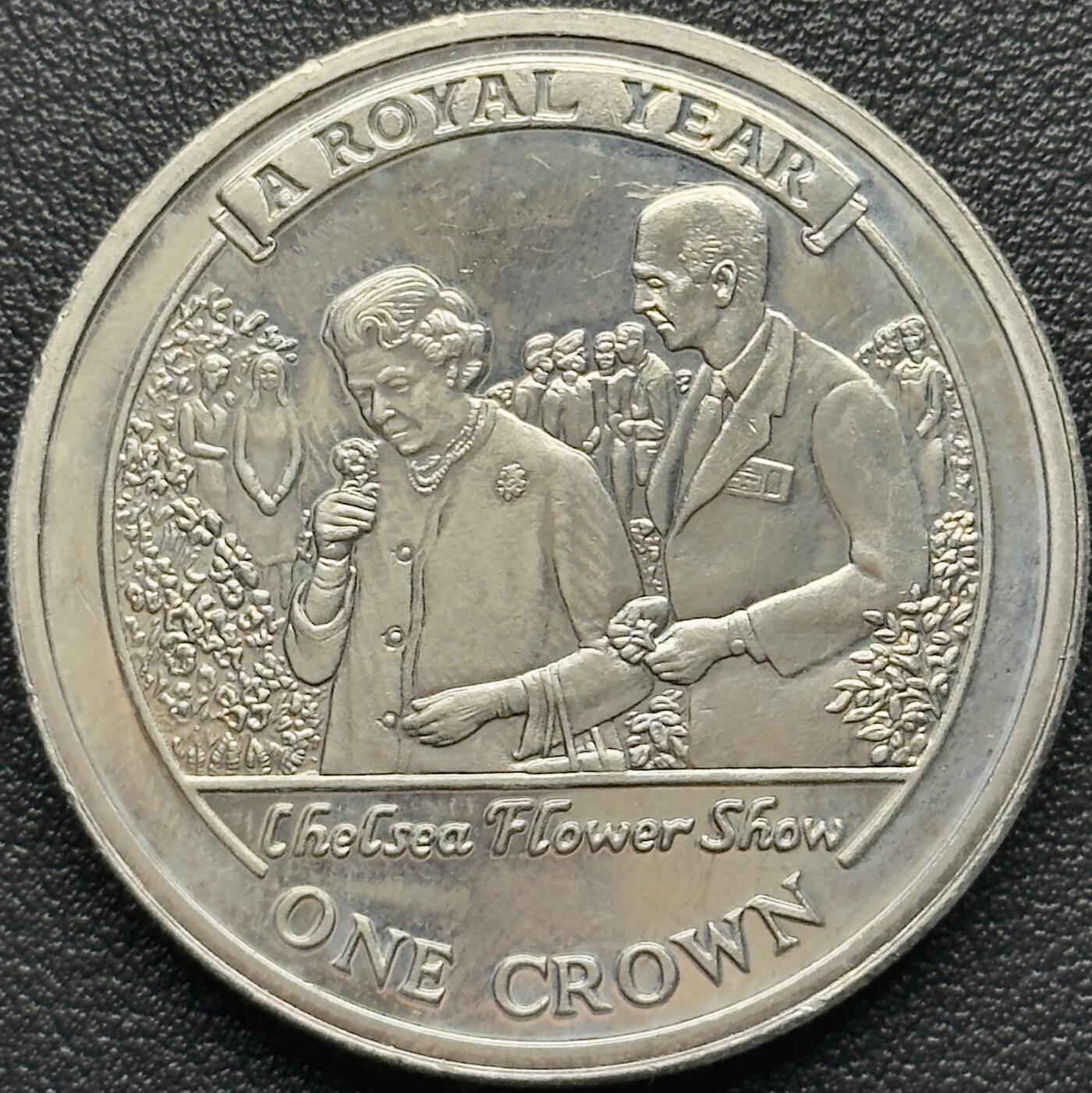 ＜小葵钱铺＞第67期·克朗币·银币场·满200包邮，不寄存·12月15日发货 直布罗陀2005年皇家年·切尔西花展1克朗纪念币