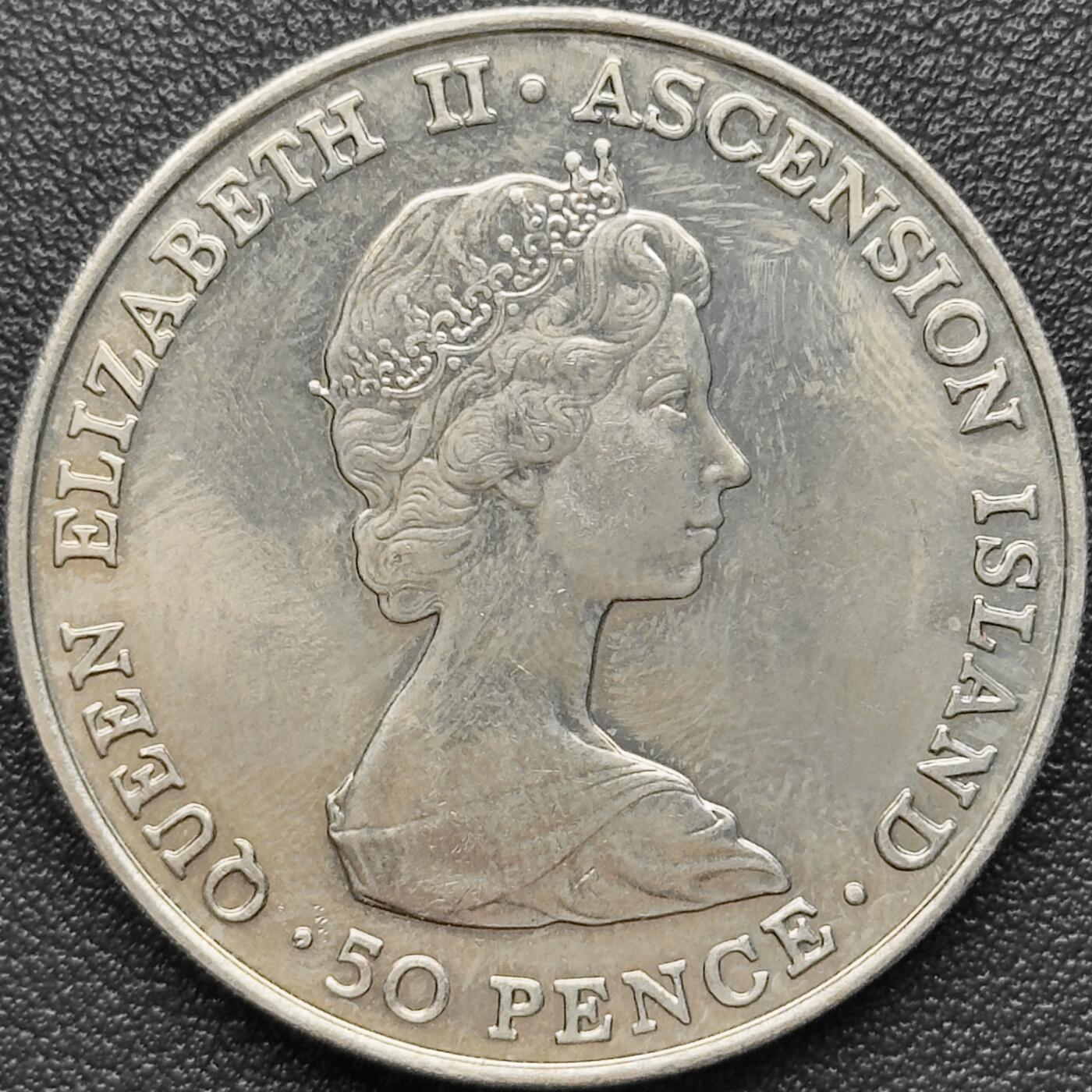 ＜小葵钱铺＞第67期·克朗币·银币场·满200包邮，不寄存·12月15日发货 阿森松岛1984年安德鲁王子50便士克朗型纪念币