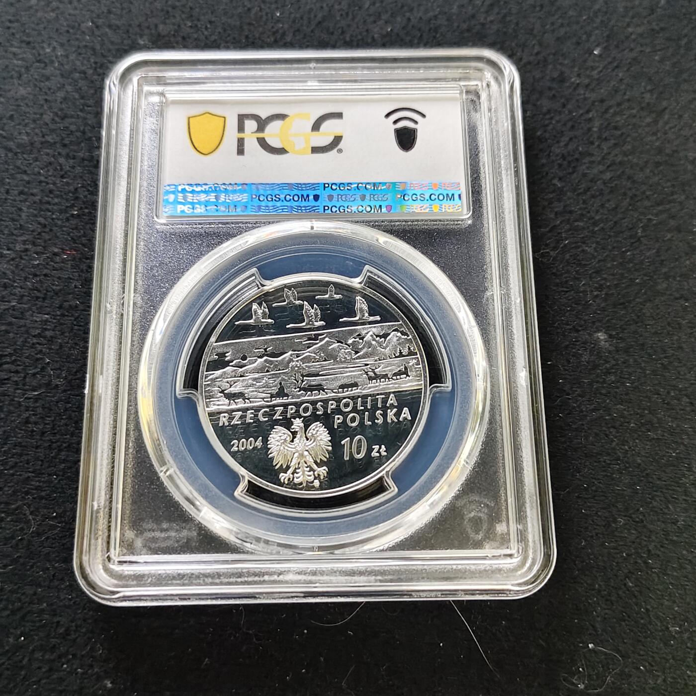 【全场包邮】纯粹捡漏拍487场（免费代拍第24场） 【收藏级·亚军分】波兰2004年10兹洛提探险家亚历山大·切卡诺夫斯基精制纪念银币-PCGS PR68 DCAM（更高分仅3枚）