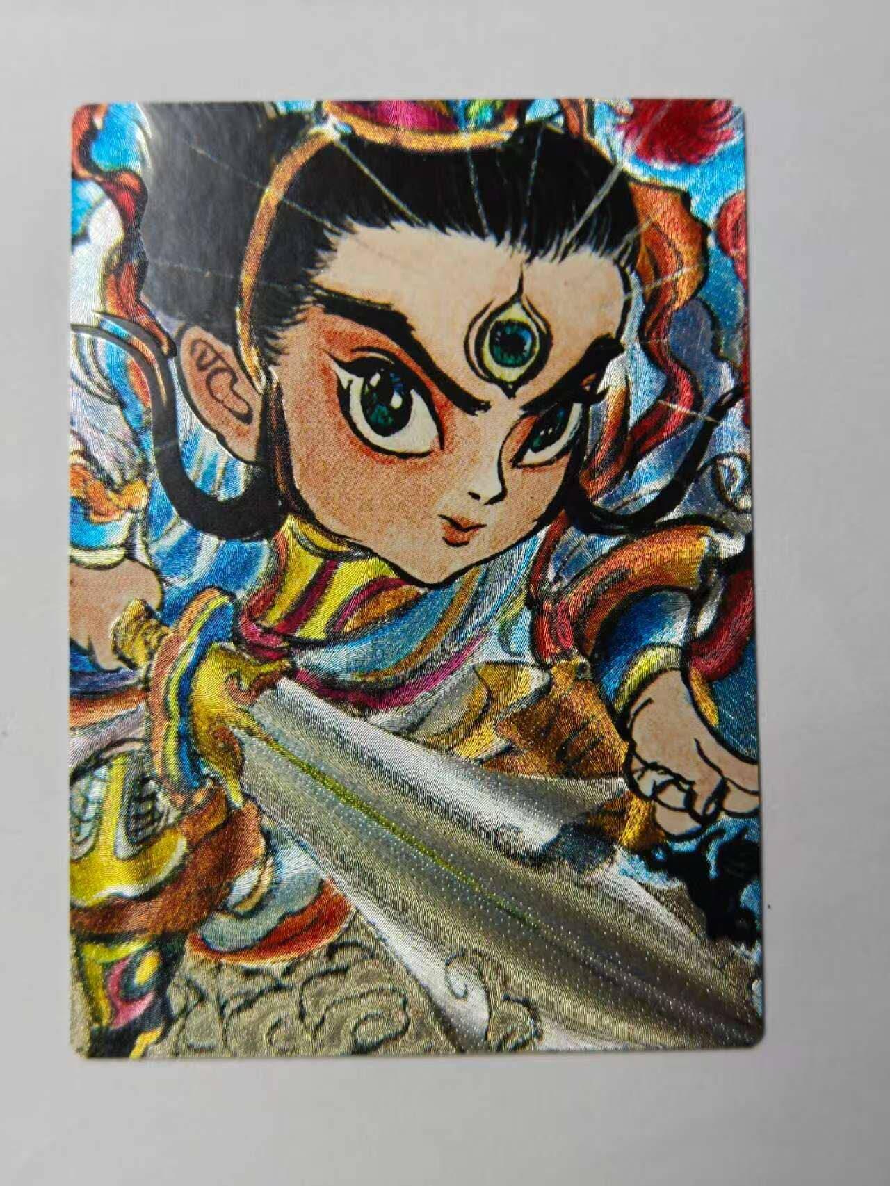 龙虎卡牌六七场 （无佣金，周六结拍，欢迎送拍） 粗闪 昆仑万象 项维仁新绘三国五虎将 权迎东-二郎神