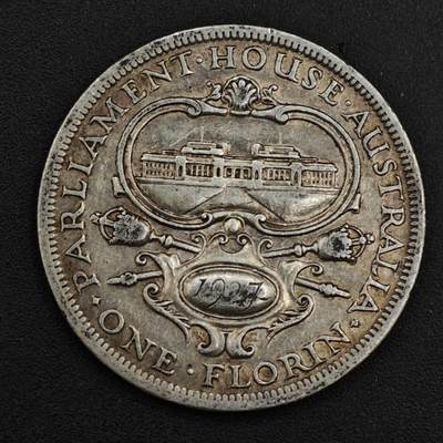 【淘币小摊】实时拍第八百二十六拍   散币场   满百包邮可预留二周 每周一统一发货   - 澳大利亚1927年乔治五世弗洛林银币