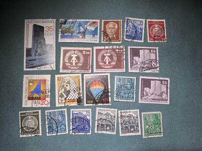 盛世勋华——号角文化勋章邮票专场拍卖第293期 - 东德邮政1970年代发行 盖销票 19枚