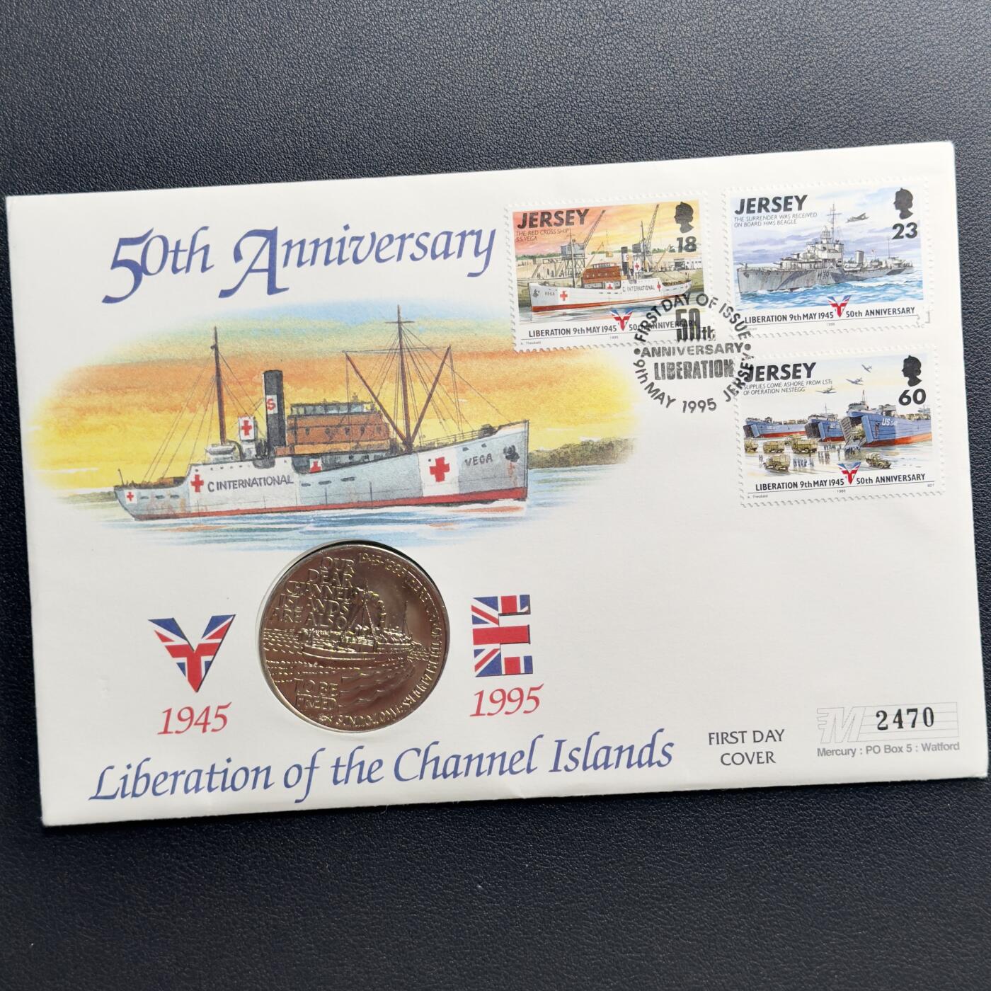 ＜小葵钱铺＞第67期·克朗币·银币场·满200包邮，不寄存·12月15日发货 〈邮币封〉奥尔德尼岛1995年岛民回归2镑克朗型纪念币