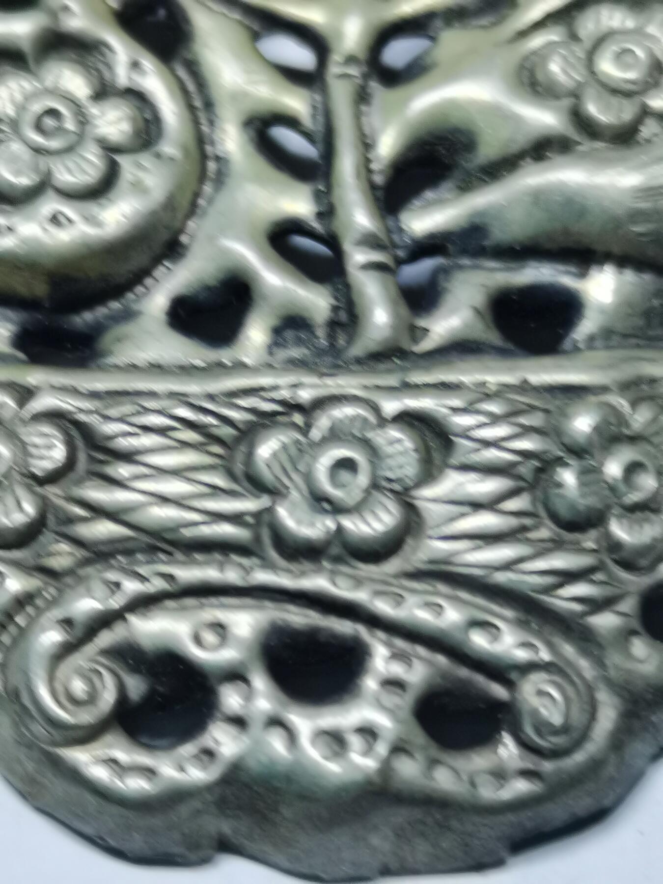 杂件专场88期 清末民国老银梅花点缀吊坠