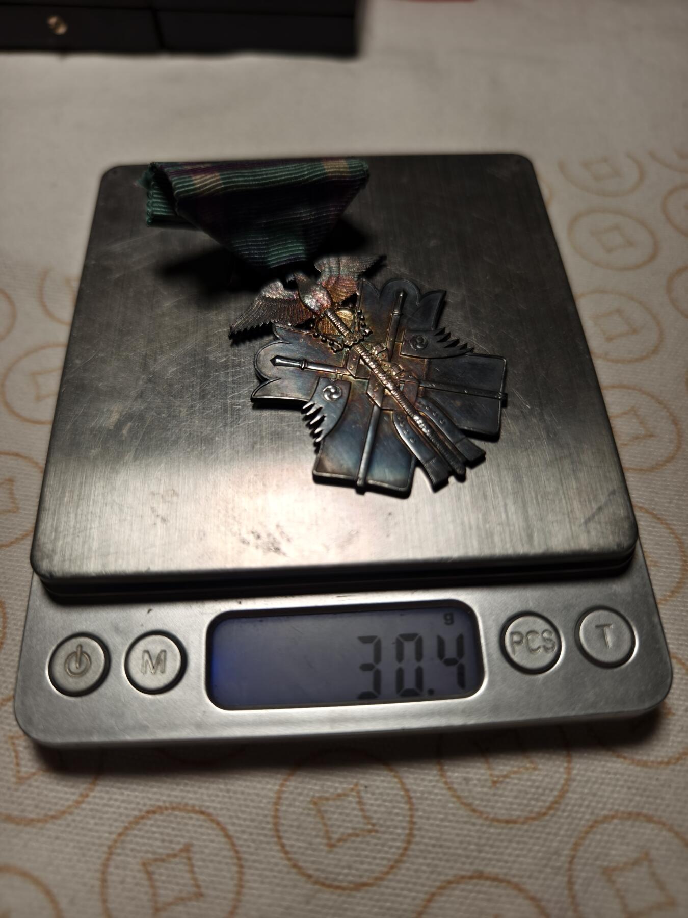 抚柳草堂-首期章牌钱币 限时免佣 满百包邮 放漏专场 七鸟 勋七级金鵄章 银质局部镀金 品相如图