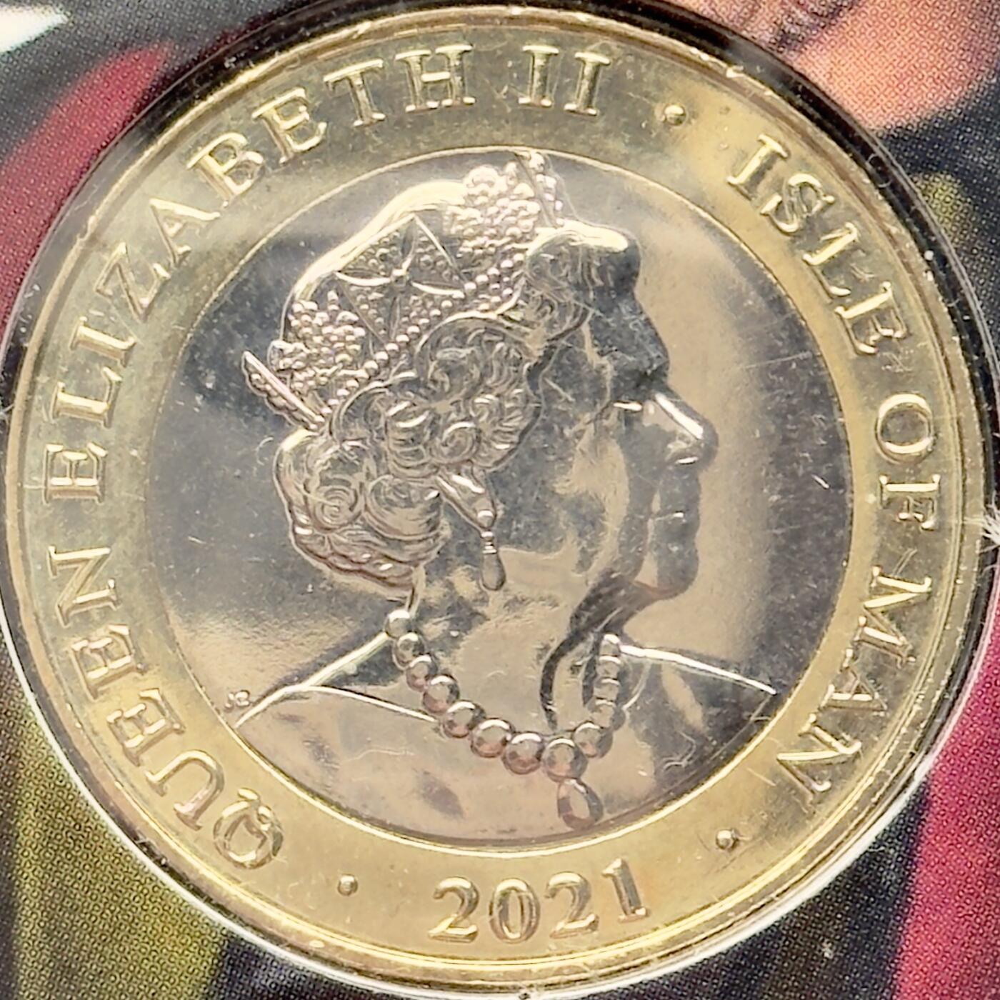 ＜小葵钱铺＞第67期·克朗币·银币场·满200包邮，不寄存·12月15日发货 马恩岛2021年圣诞节· 拉申教区柯克基督教堂卡装2镑纪念币