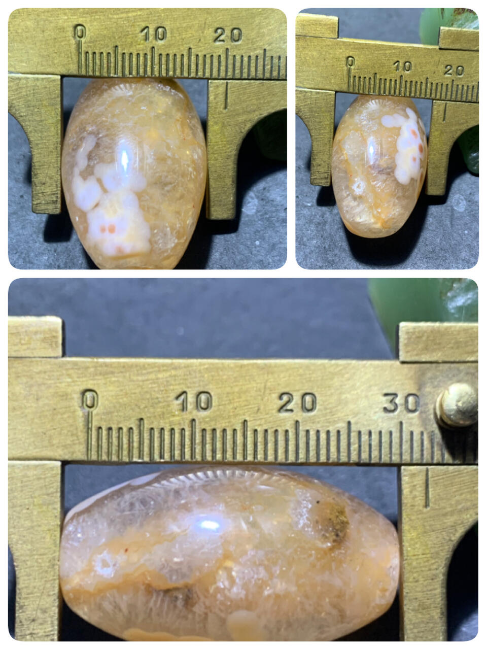 冰飘糖心料战国红玛瑙勒子一颗！
