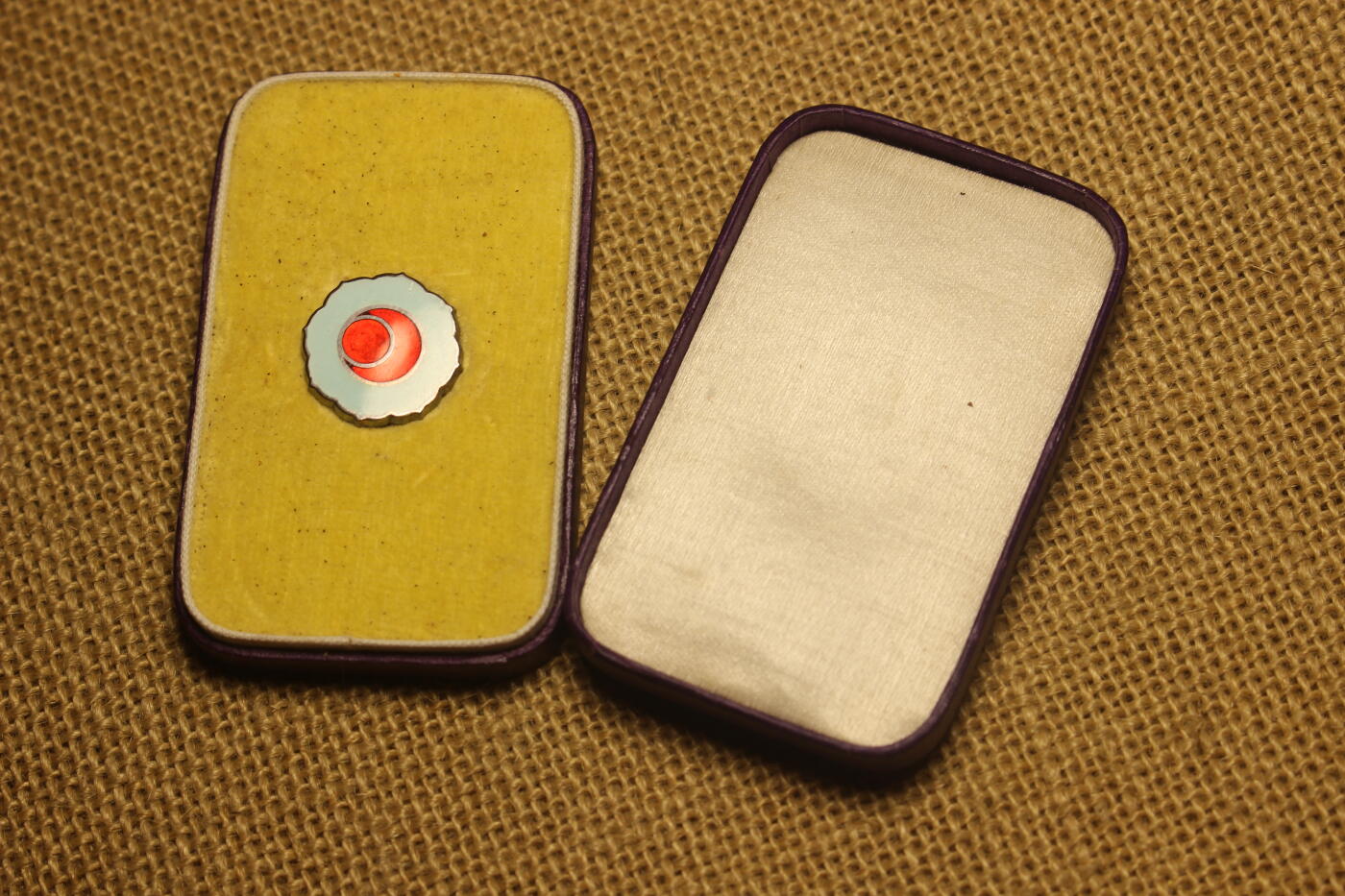 靖国神社奉赞章，银质珐琅，库存品相