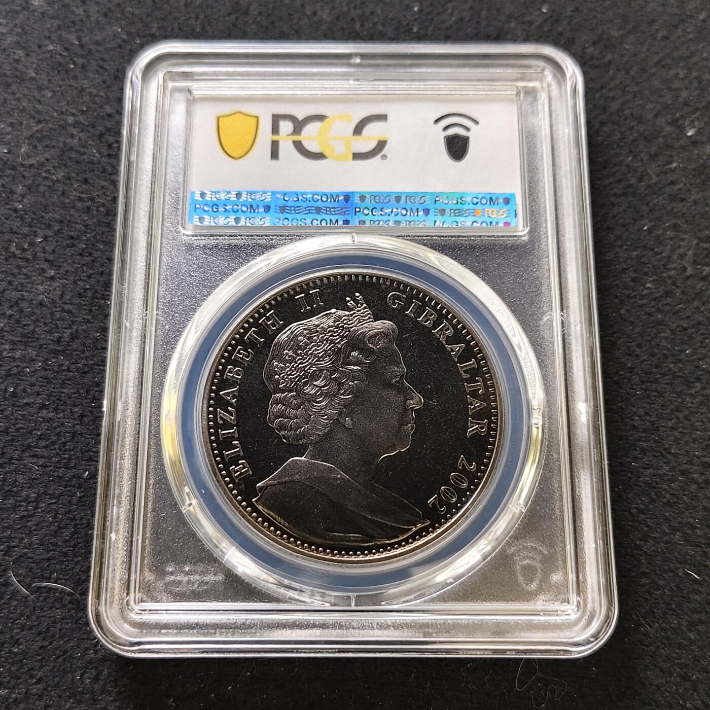 【全场包邮】纯粹捡漏拍487场（免费代拍第24场） 【收藏级·冠军分】直布罗陀2002年1克朗女王母亲伊丽莎白皇太后重要时刻系列威廉的命名仪式克朗型纪念币-PCGS MS67