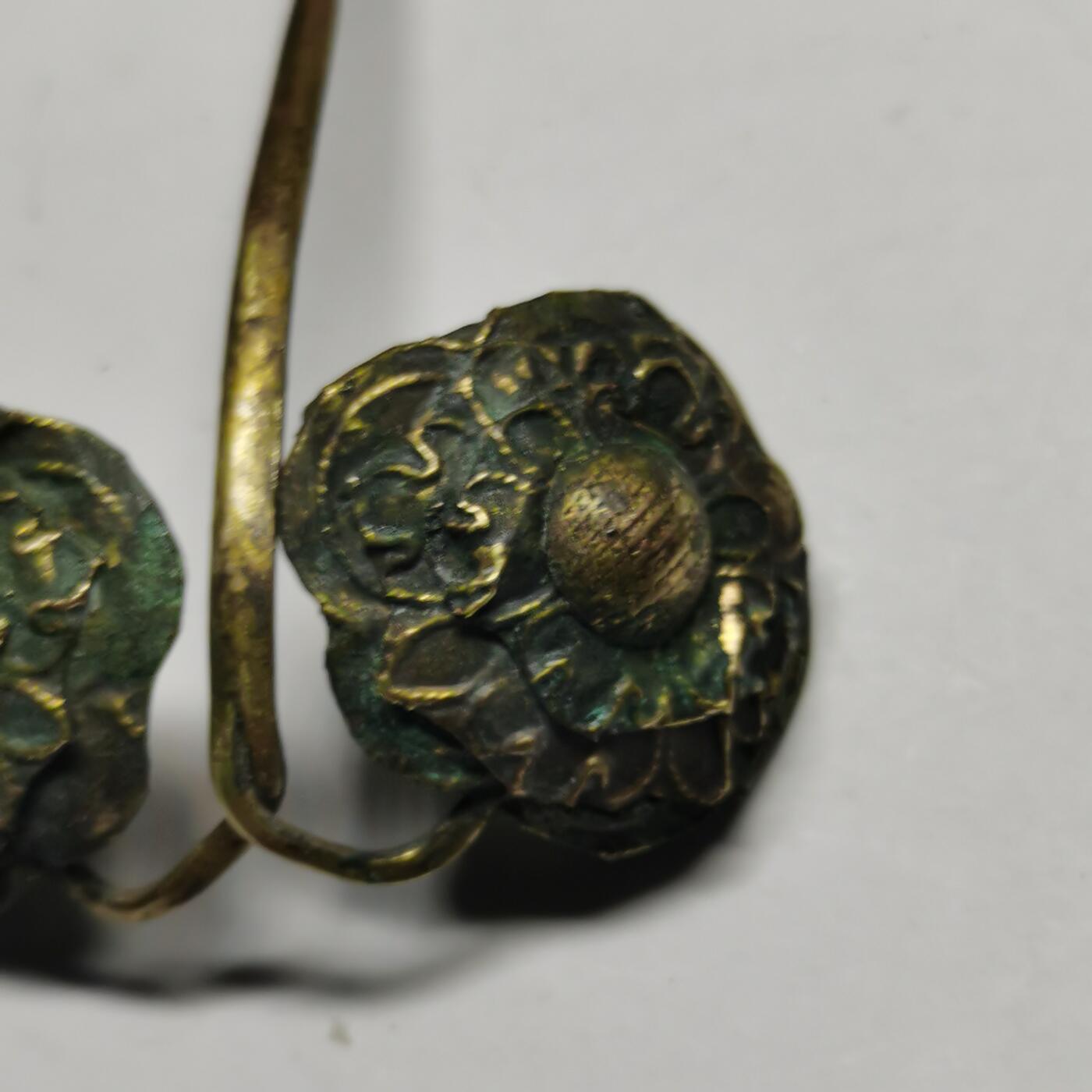 杂件专场88期 清代老银鎏金发簪