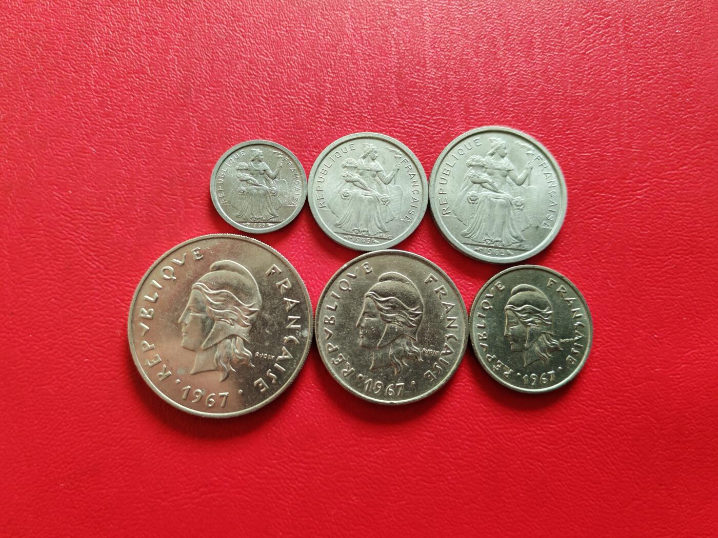 【云涧收藏】第八十三场 法属波利尼西亚1965/67年6枚