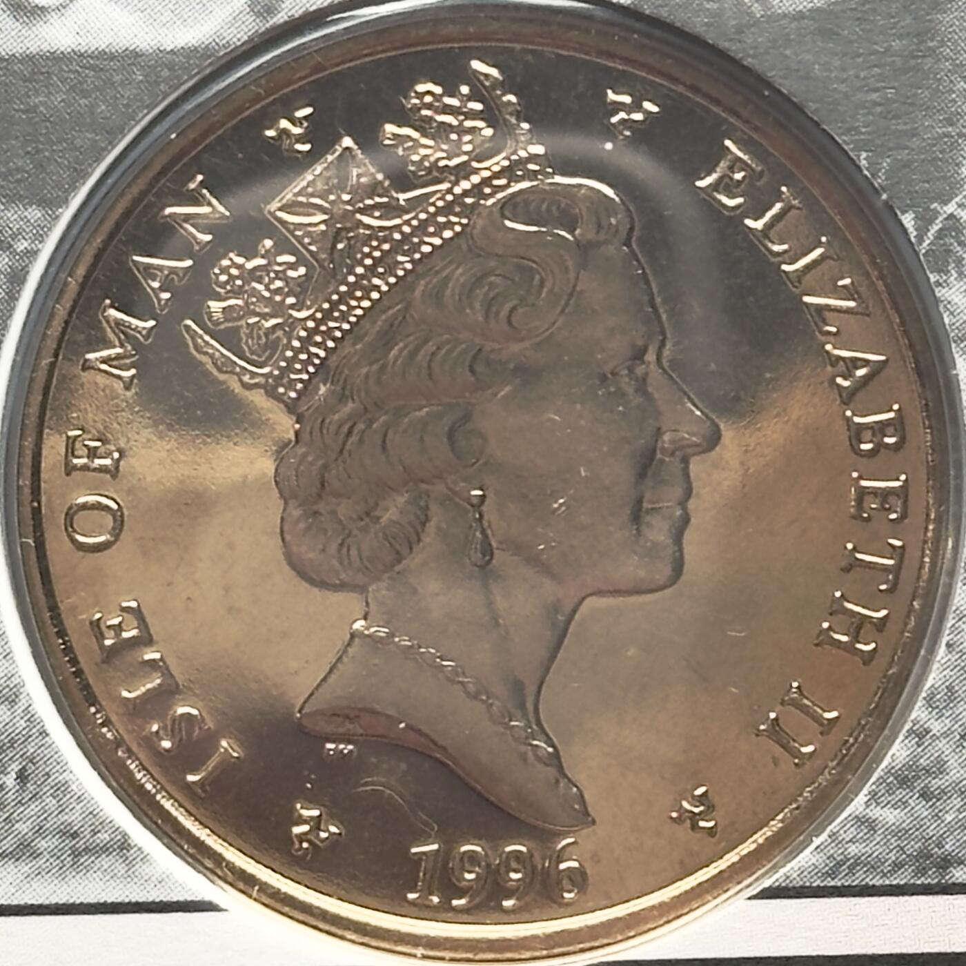 ＜小葵钱铺＞第67期·克朗币·银币场·满200包邮，不寄存·12月15日发货 〈邮币封·签名版〉马恩岛1996年经典汽车赛2镑纪念币