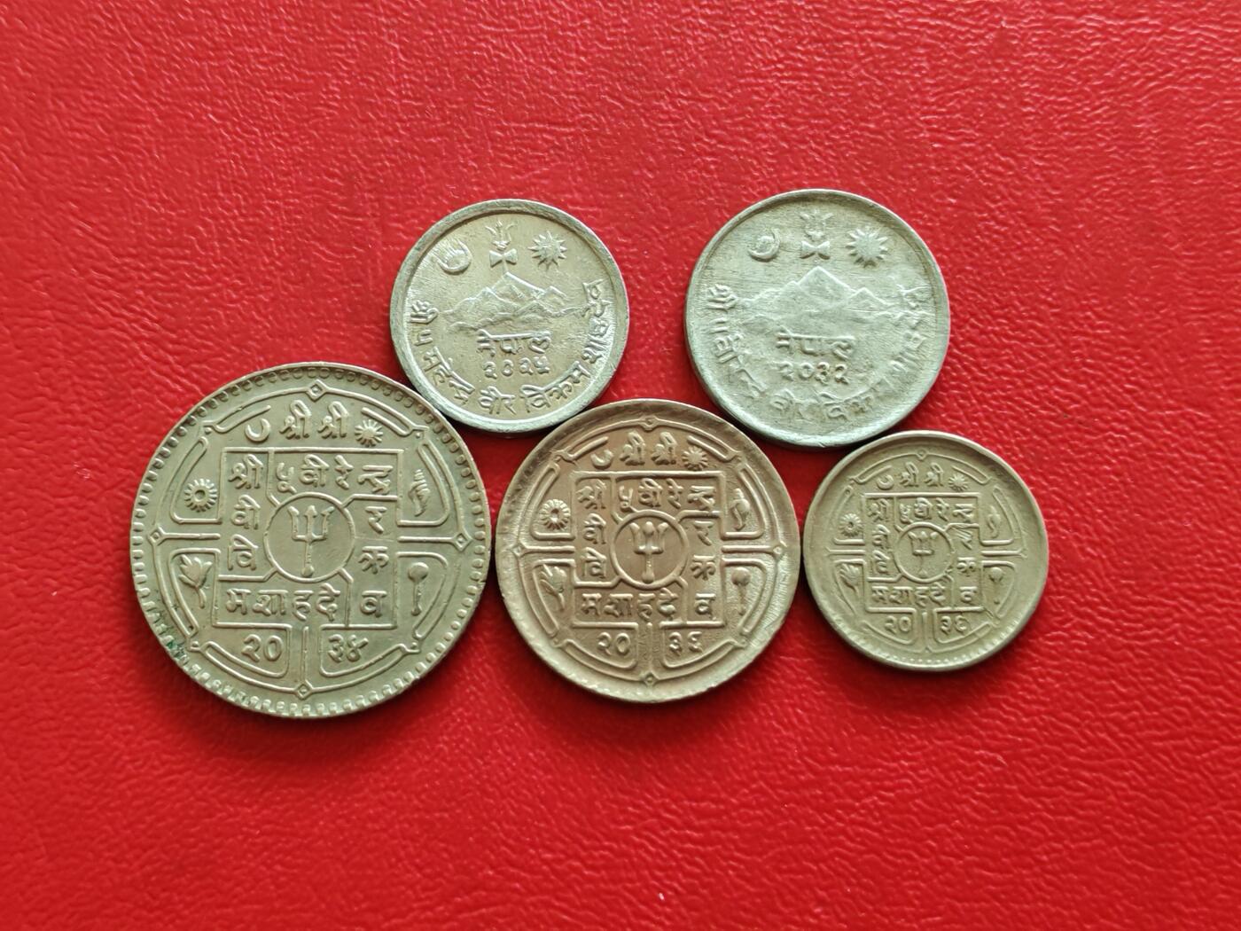 【云涧收藏】第八十三场 尼泊尔早期铜镍版5枚