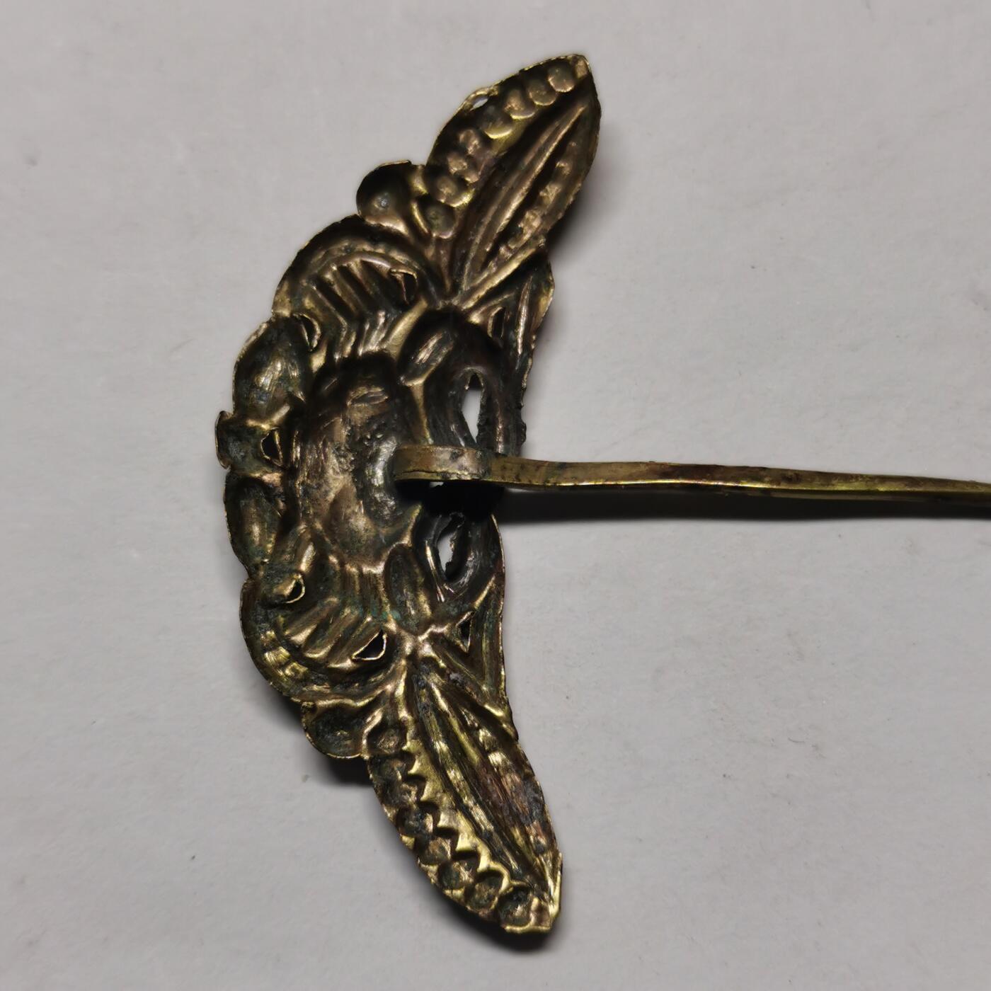 杂件专场88期 清代鎏金小发簪