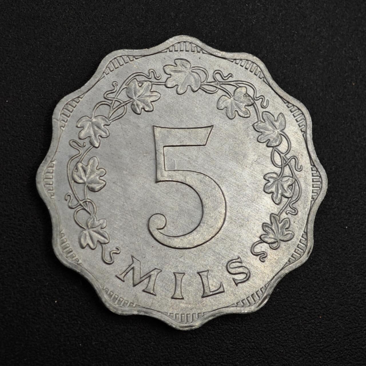 【淘币小摊】实时拍第八百二十六拍   散币场   满百包邮可预留二周 每周一统一发货   马耳他1972年5米尔铝币