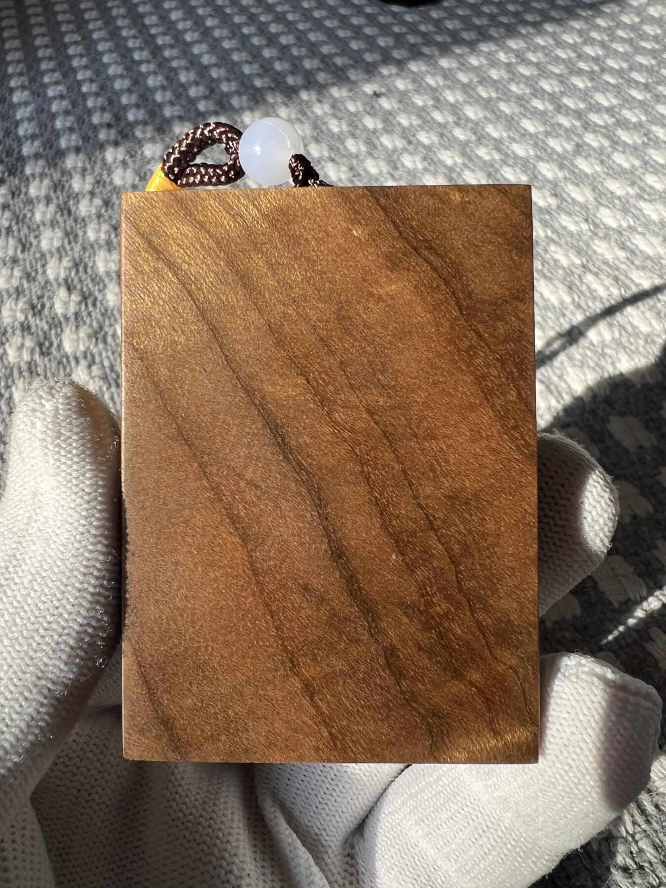 零元拍：NO.3金丝楠牌子，香喷喷的小金砖，金光闪闪，64.5/46/12.5MM