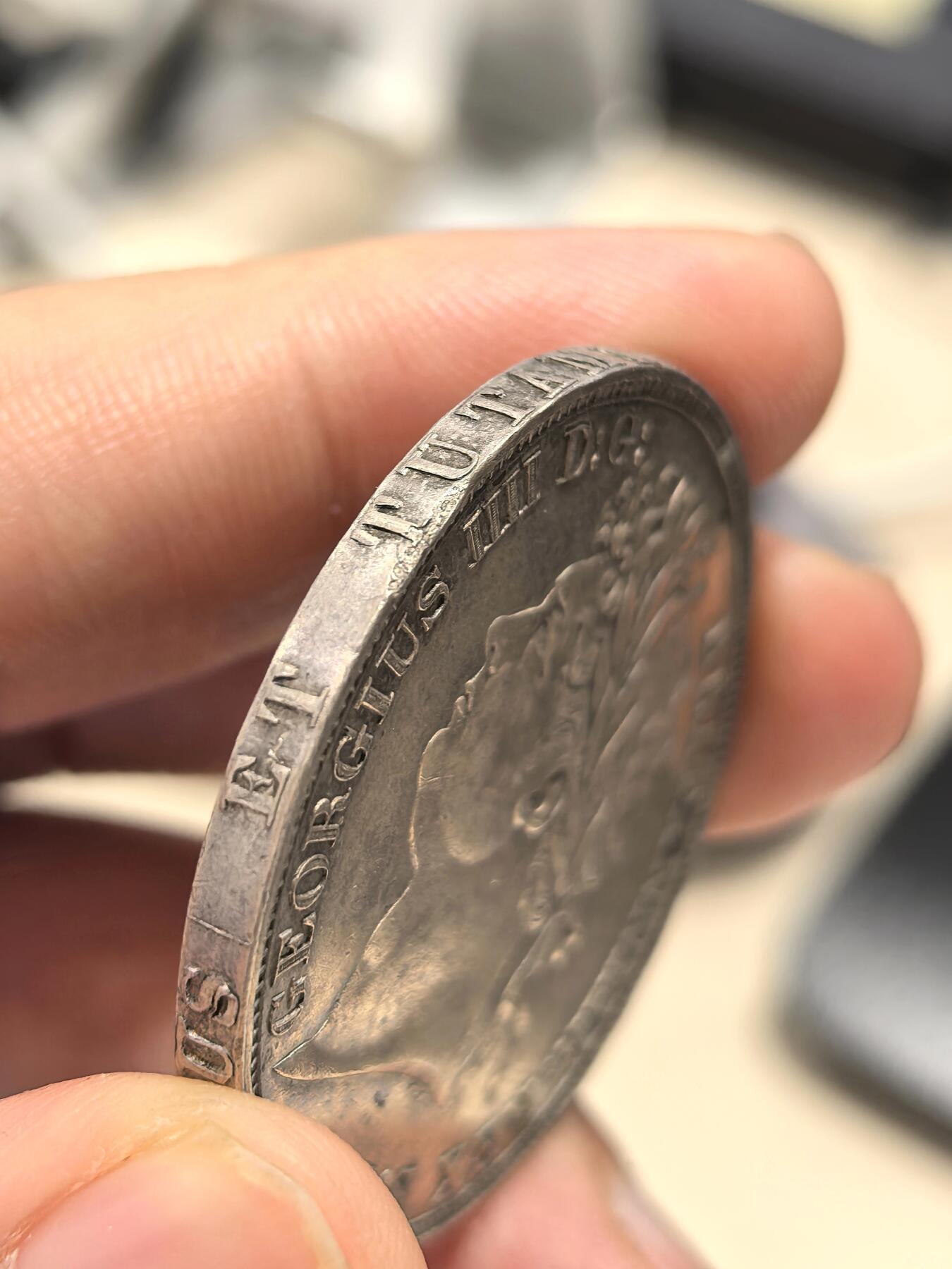 博洋堂世界钱币拍卖第151期（全场包邮） 英国1822年乔治四世马剑银币 AU打底-UNC的状态 非常难找了