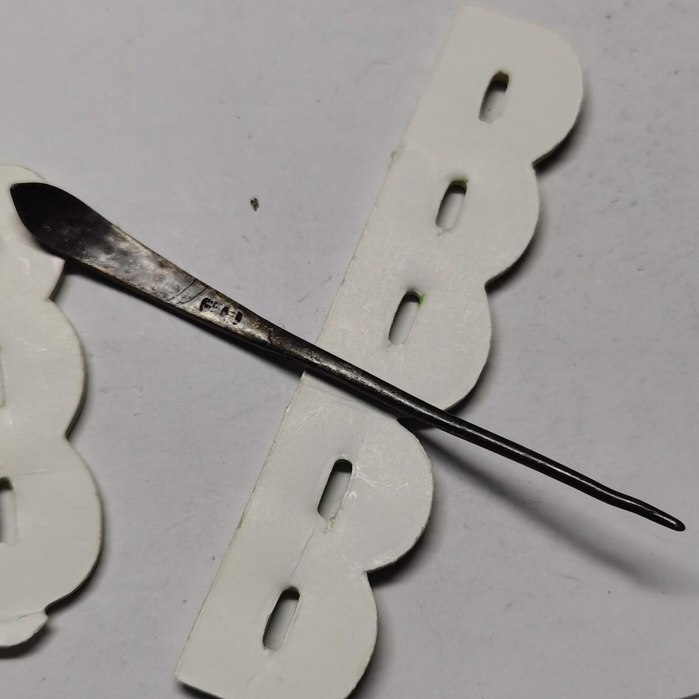 杂件专场88期 清代老银发簪，带款