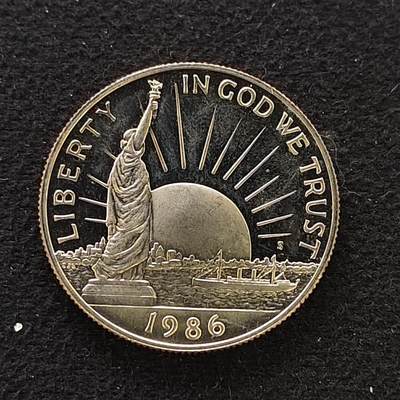 【全场包邮】纯粹捡漏拍486场（免费代拍第23场） - 美国1986年半元自由女神100周年精制纪念币