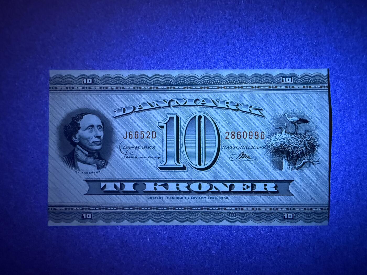 《艾美收藏》第224期-12.14周日外币超白金场 丹麦10克朗 UNC 1965年 安徒生 无47