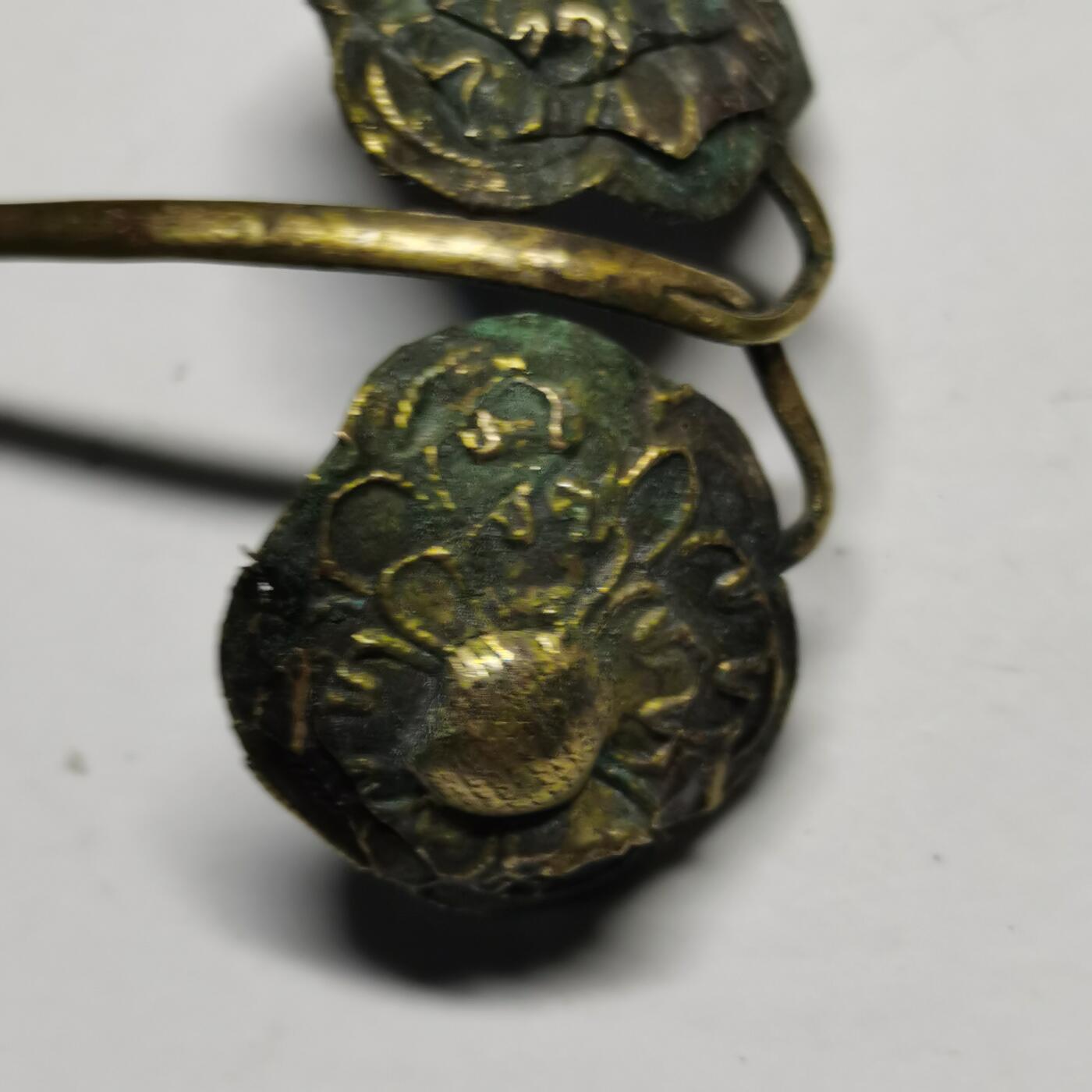 杂件专场88期 清代老银鎏金发簪