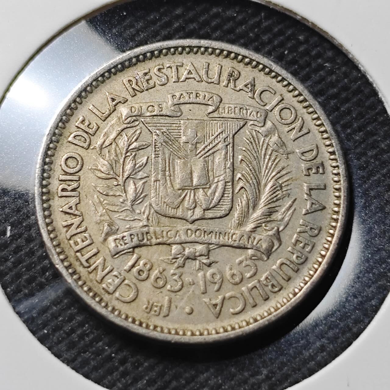 KK钱币收藏小铺 第379期  2月预留时间 周末发货  1963多米尼加5分纪念币